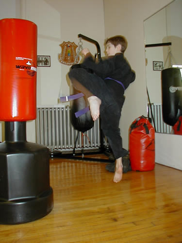 child karate jumping kick