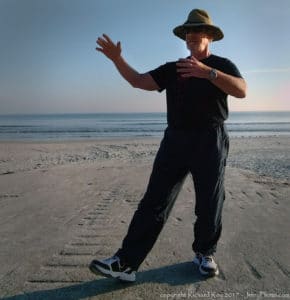 Master Roy in Standing Meditation at Hiles, New Smyrna Beach, FL.